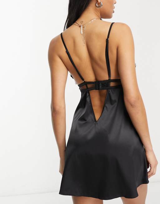 Sottoveste raso clearance nera
