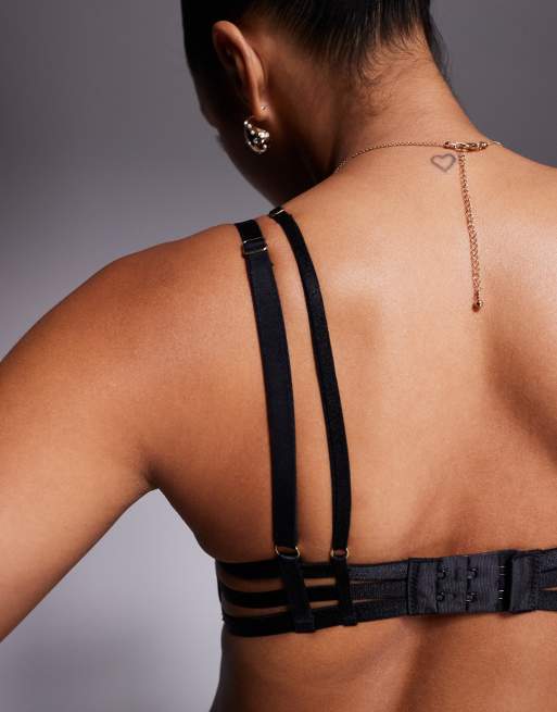 Ann Summers Sultry Siren non padded plunge bra in black, 4 of 4