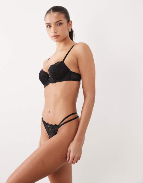 Ann Summers – Svarta stringtrosor i spets - view 1