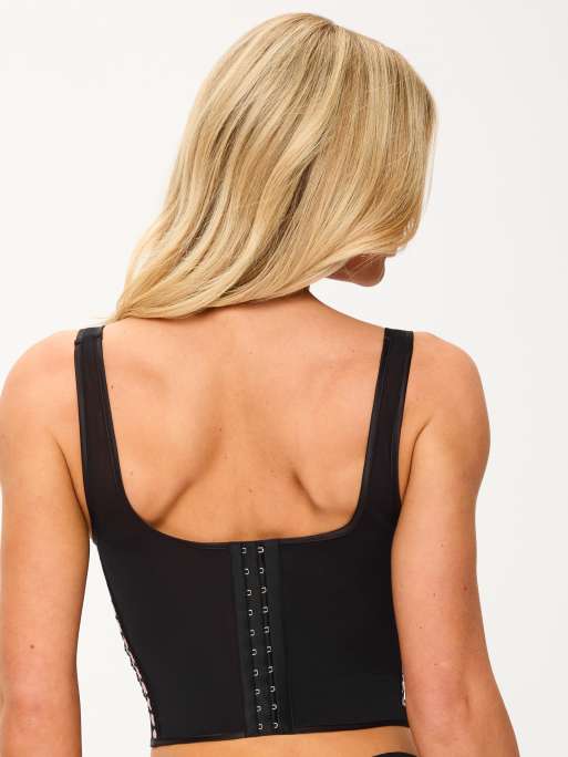 Ann Summers Sweet intentions corset top in black/pink, 4 of 4