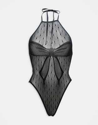 Ann Summers - Sweet Surprise - Body in Schwarz mit offenem Schritt