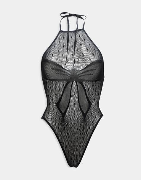 Ann Summers sweet surprise crotchless body in black - view 1