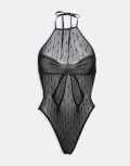 [Ann Summers] Ann Summers Sweet Surprise crotchless body in black XS/S BLACK