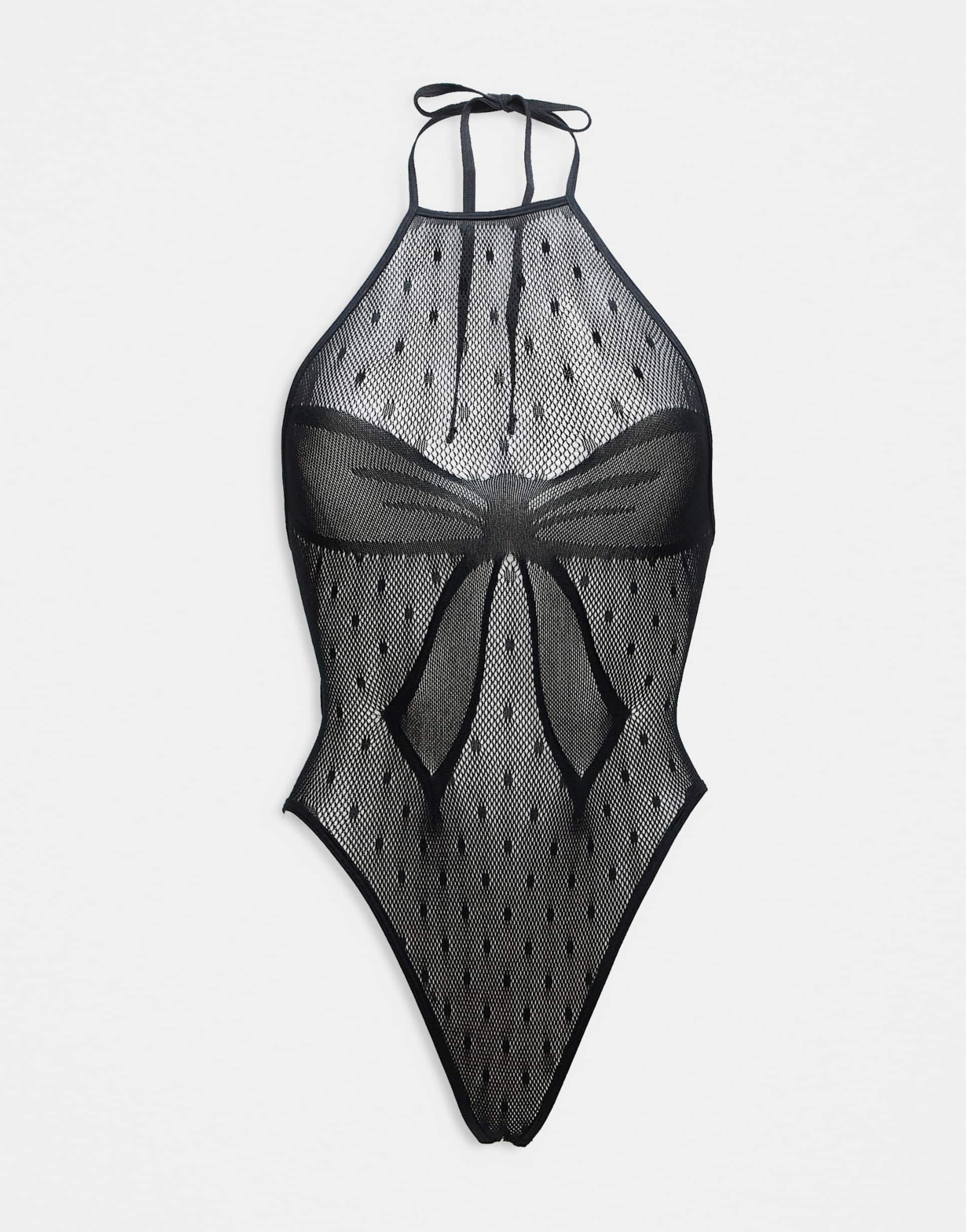 ann summers sweet surprise crotchless bodysuit in black