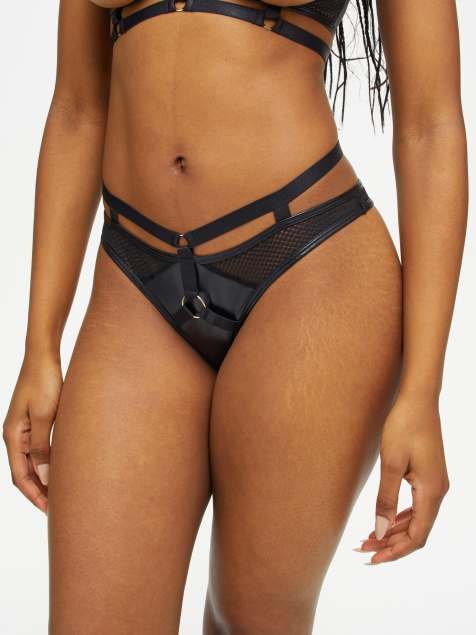 Ann Summers Tempt thong in black - view 1