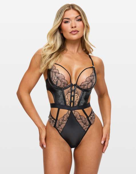 Ann Summers Tempting Touch kruisloze body zwart - view 1