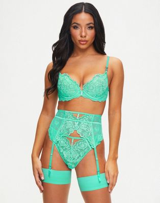 Ann Summers The icon padded plunge bra in green