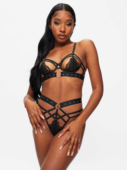 Ann Summers Unleash me crotchless set in black, 2 of 3