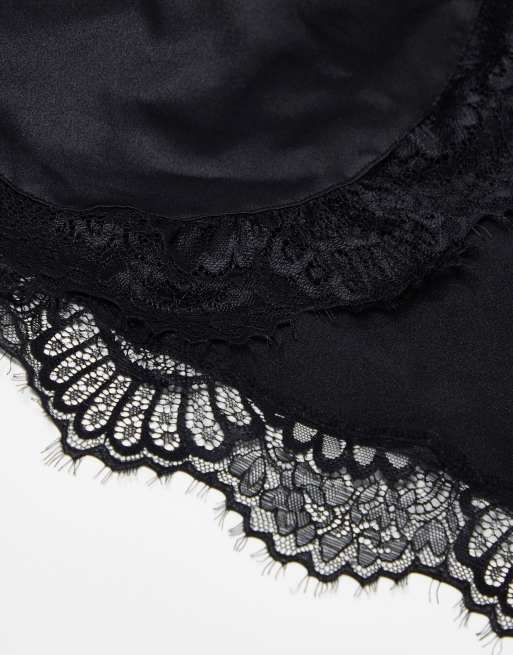 Ann Summers - Unwrap Me - Completo babydoll nero con perizoma a tassello aperto, 4 di 4