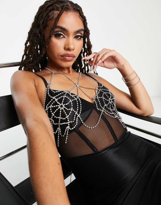 Ann Summers – Uprząż z łańcuszkami z ozdobnymi kryształkami, 2 z 4
