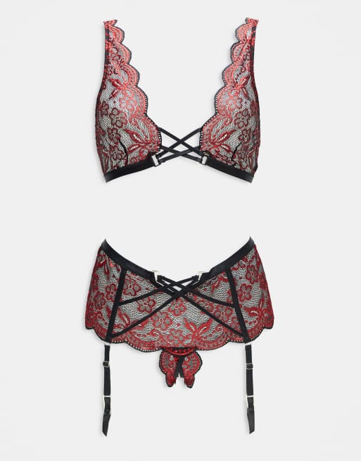 Floral lace lingerie