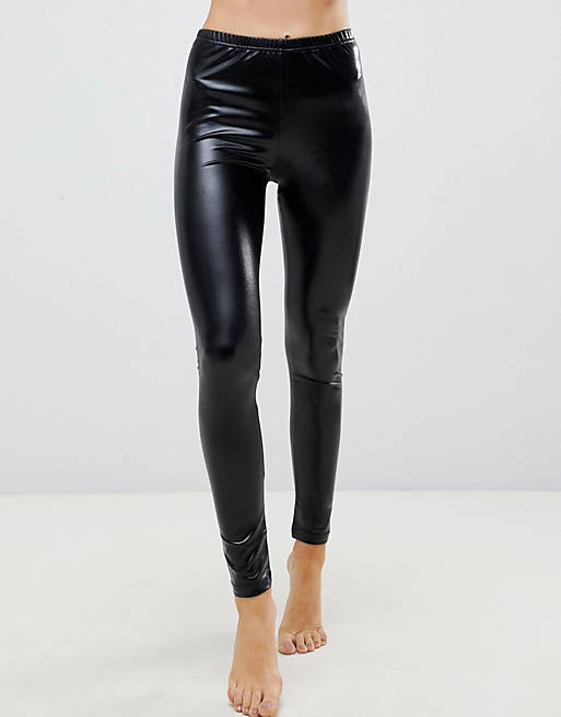 Ann Summers Wetlook leggings in black | ASOS