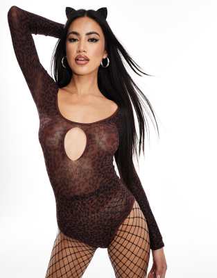 Ann Summers - Wild Love - Body mit Leopardenmuster-Bunt