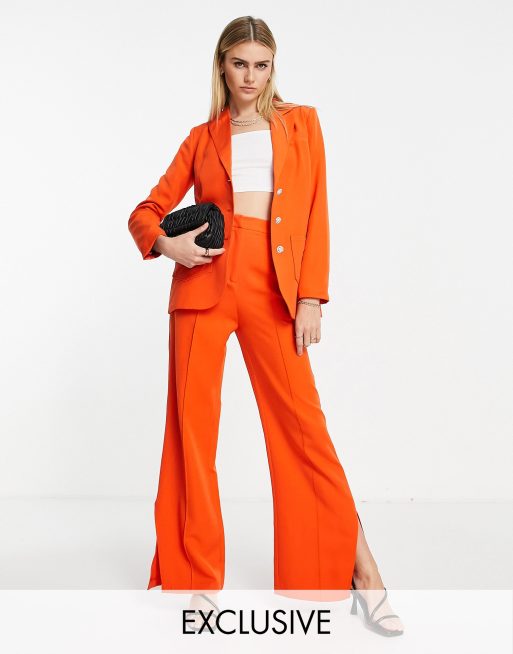 Tailleur discount femme orange