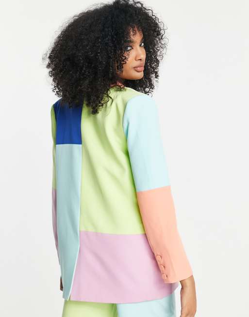 Annorlunda – Bunter Anzugblazer im Blockfarbendesign, Kombiteil, 3 von 4