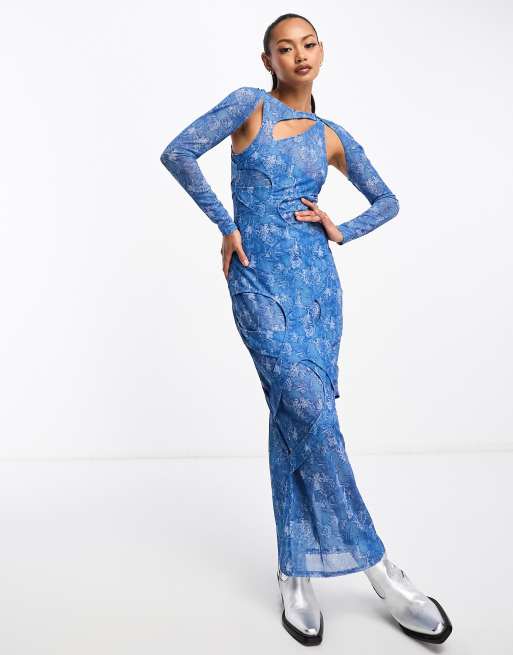 Vintage dresses blue cheap
