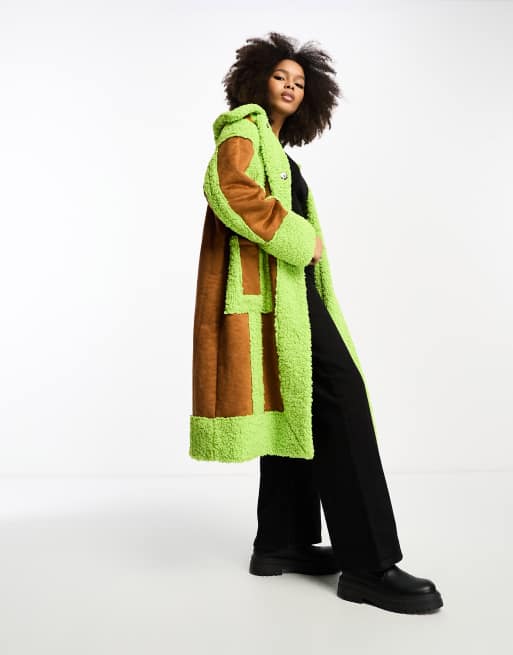 Topshop colour sale block coat