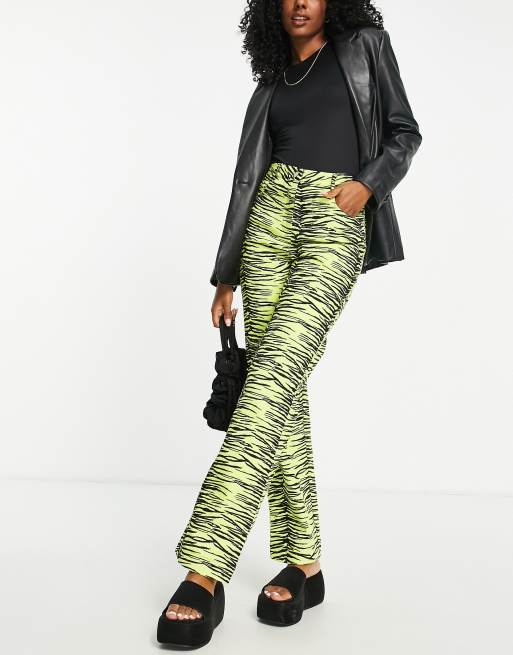 Heartbreak wide leg pants in zebra print