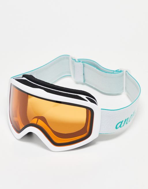 Anon – Insight – Skibrille in Weiß und Bernsteingelb