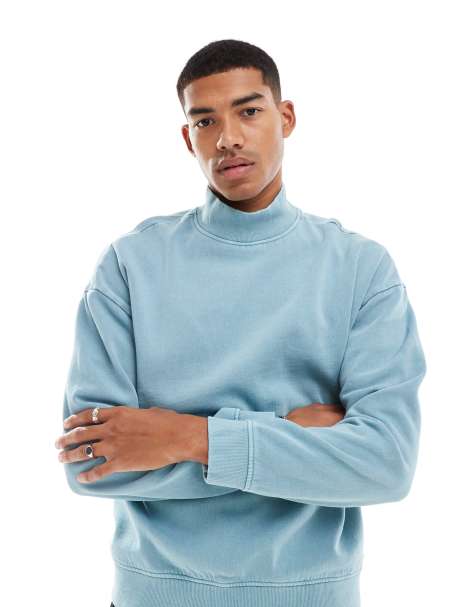 Another Influence acid wash high neck top in green - view 1