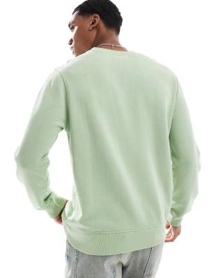 Another Influence Acid Wash Seam Detail Sweatshirt In Green