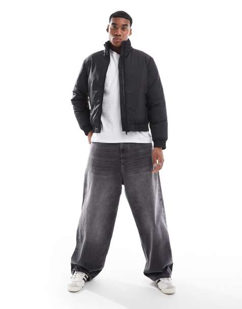 Another Influence – Bomberjacke in Schwarz mit hohem Kragen - view 1