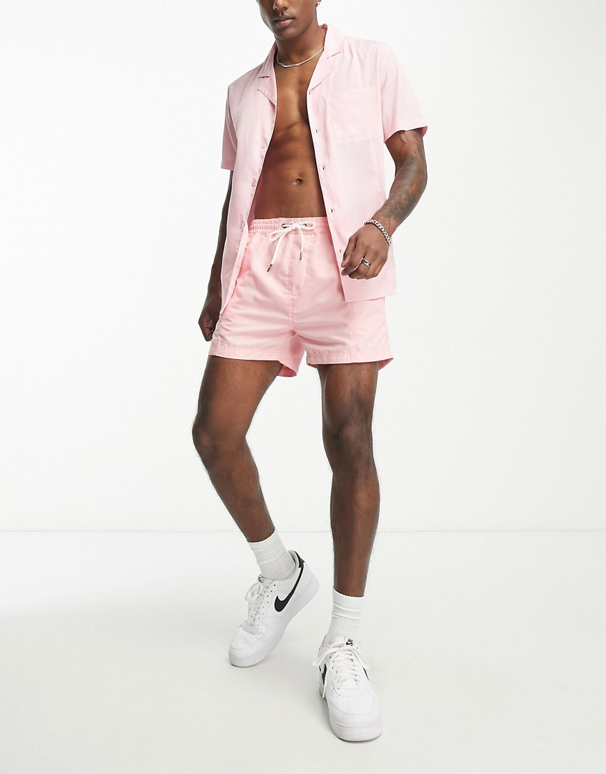 Camicia da spiaggia rosa con cuciture sul davanti in coordinato - Another Influence Camicia donna  - immagine3