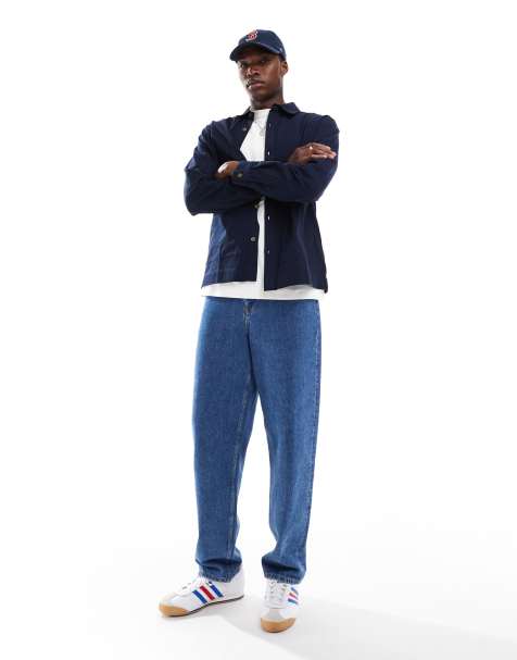 Another Influence cargo overshirt in navy