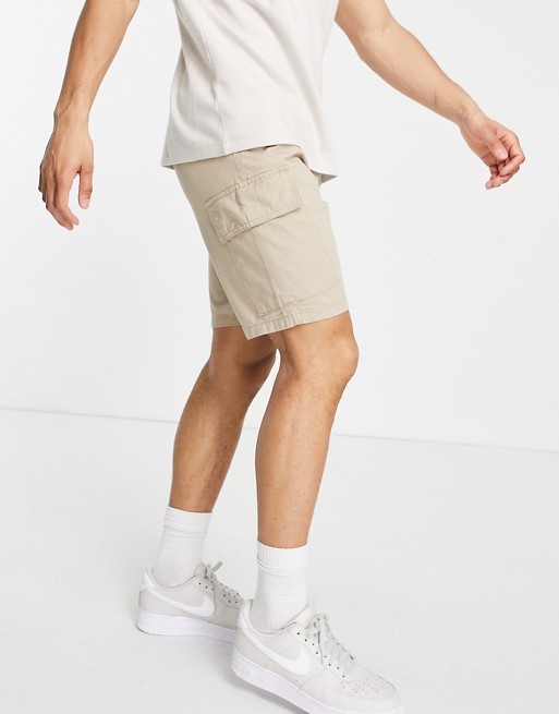 Another Influence cargo shorts in stone