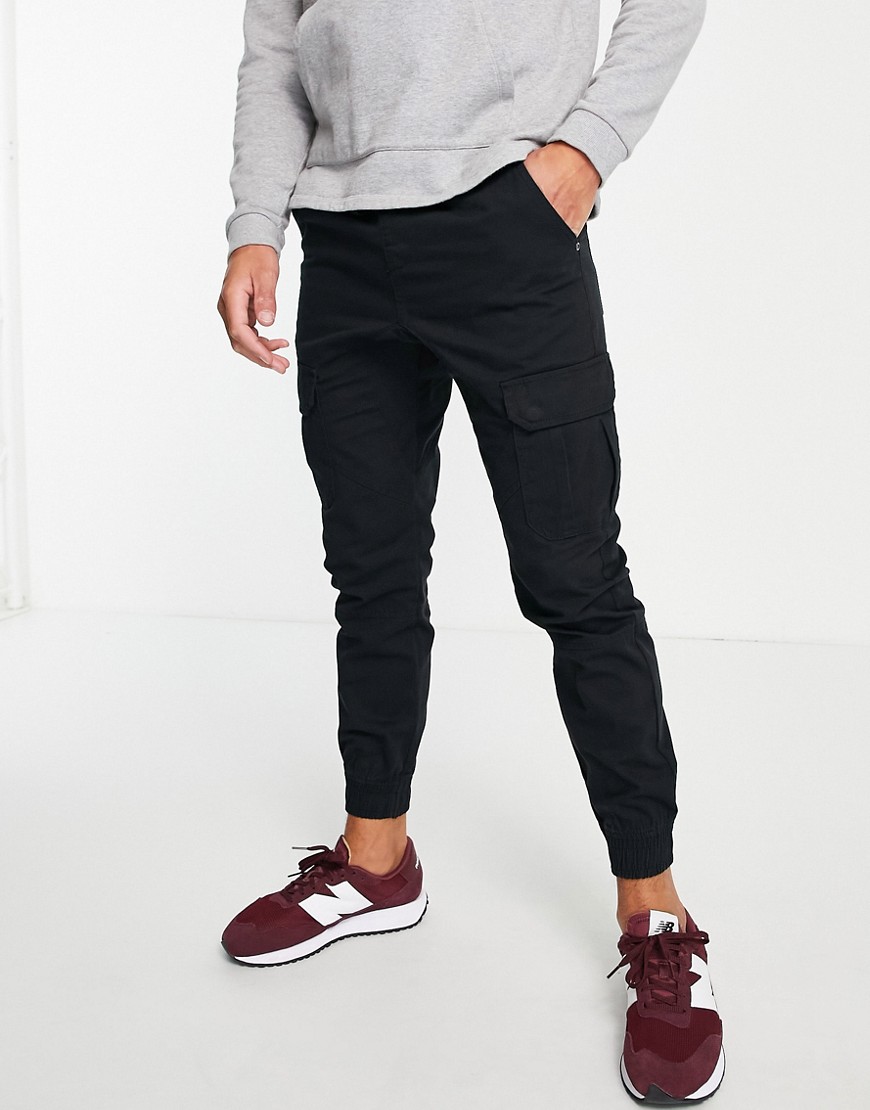 Another Influence cargo trousers in black
