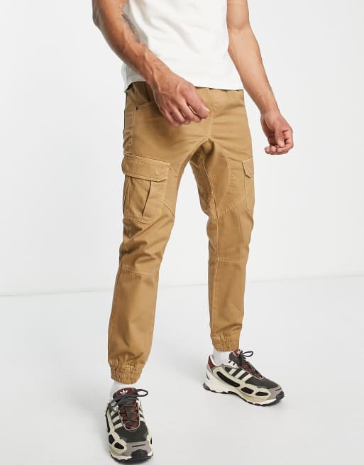 Another Influence – Cargohose in Stein mit Bündchen