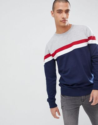 Another Influence Chest Stripe Crew Neck Sweat | ASOS