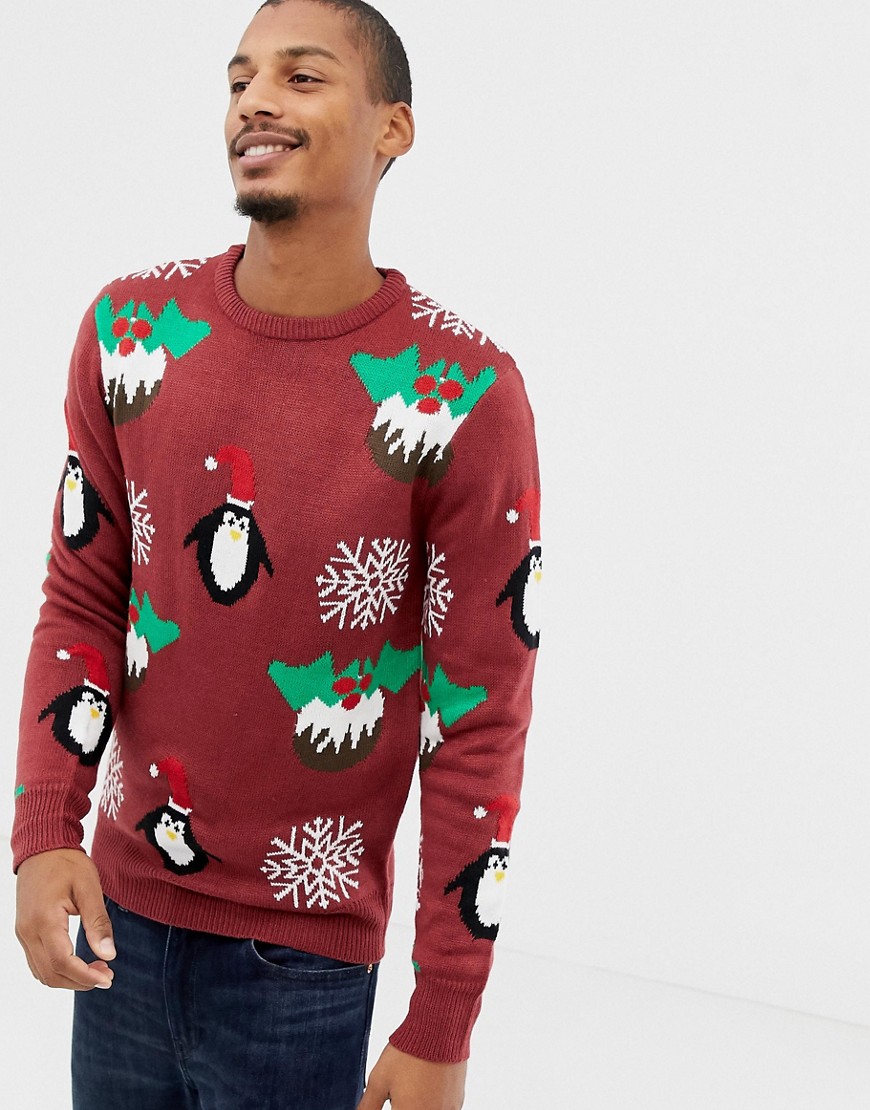 Another Influence – Christmas Pudding-tröja-Marinblå