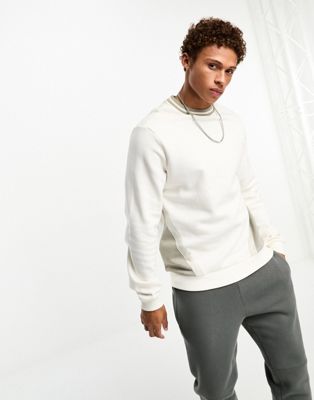 Another Influence colour block sweatshirt in off white