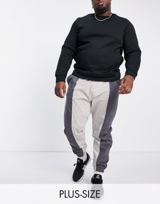 Another Influence colour relaxed fit joggers with piping in grey