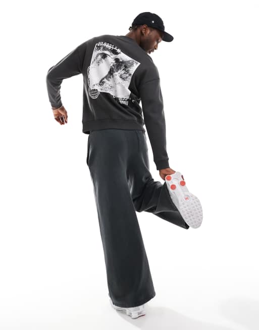 Another Influence coordinates oversized sweatshirt in black, 3 of 4