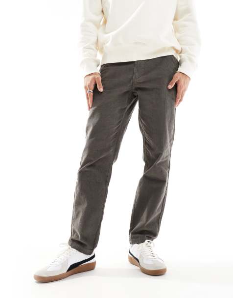 Another Influence cord straight leg trousers in grey - view 1