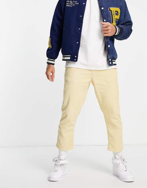 Another Influence - Corduroy timmermansbroek in zandkleur