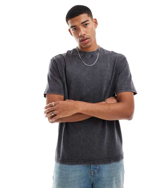 Another Influence acid wash oversized t-shirt in black