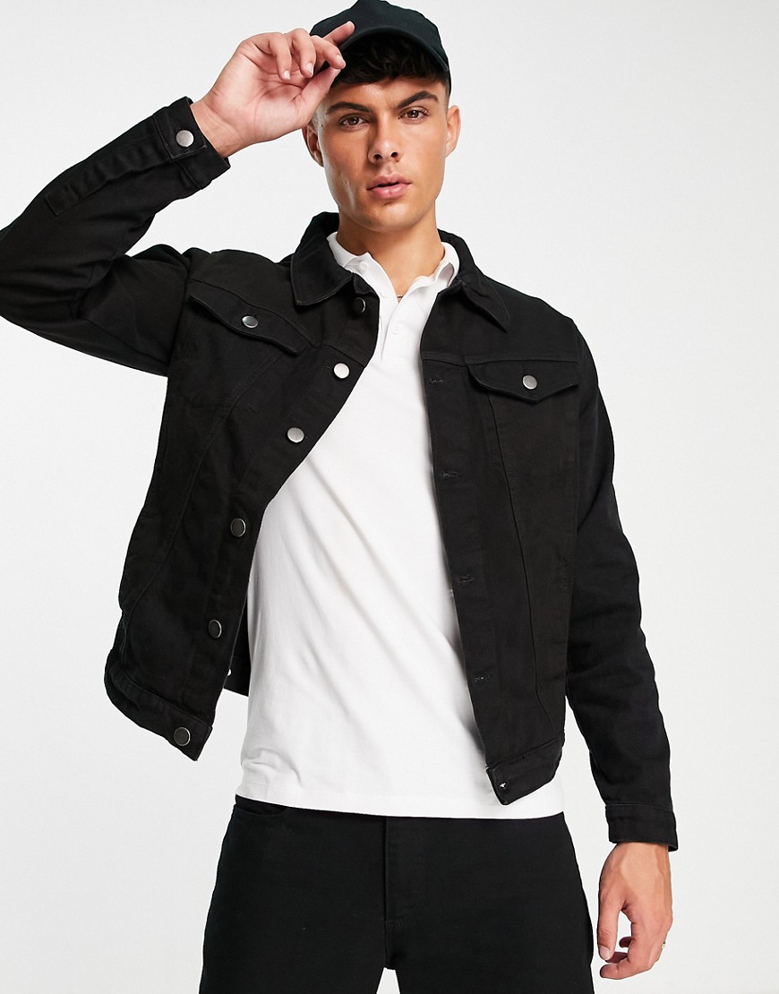 Another Influence denim jacket in black