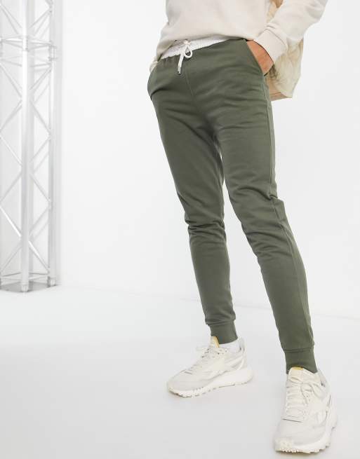Another Influence – Dopasowane joggersy w kolorze khaki