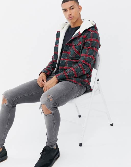 Another Influence Fleece Lined Check Over Jacket | ASOS