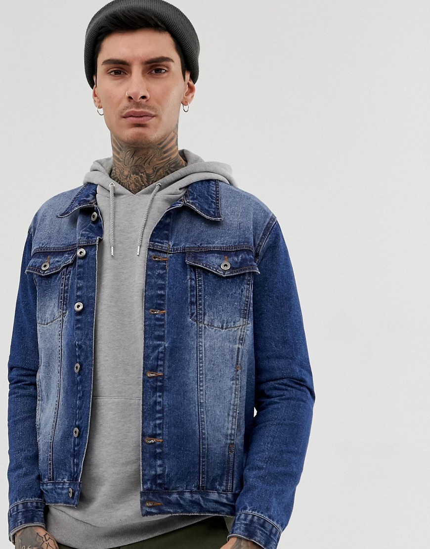 Another Influence - Giacca di jeans slim indaco-Blu