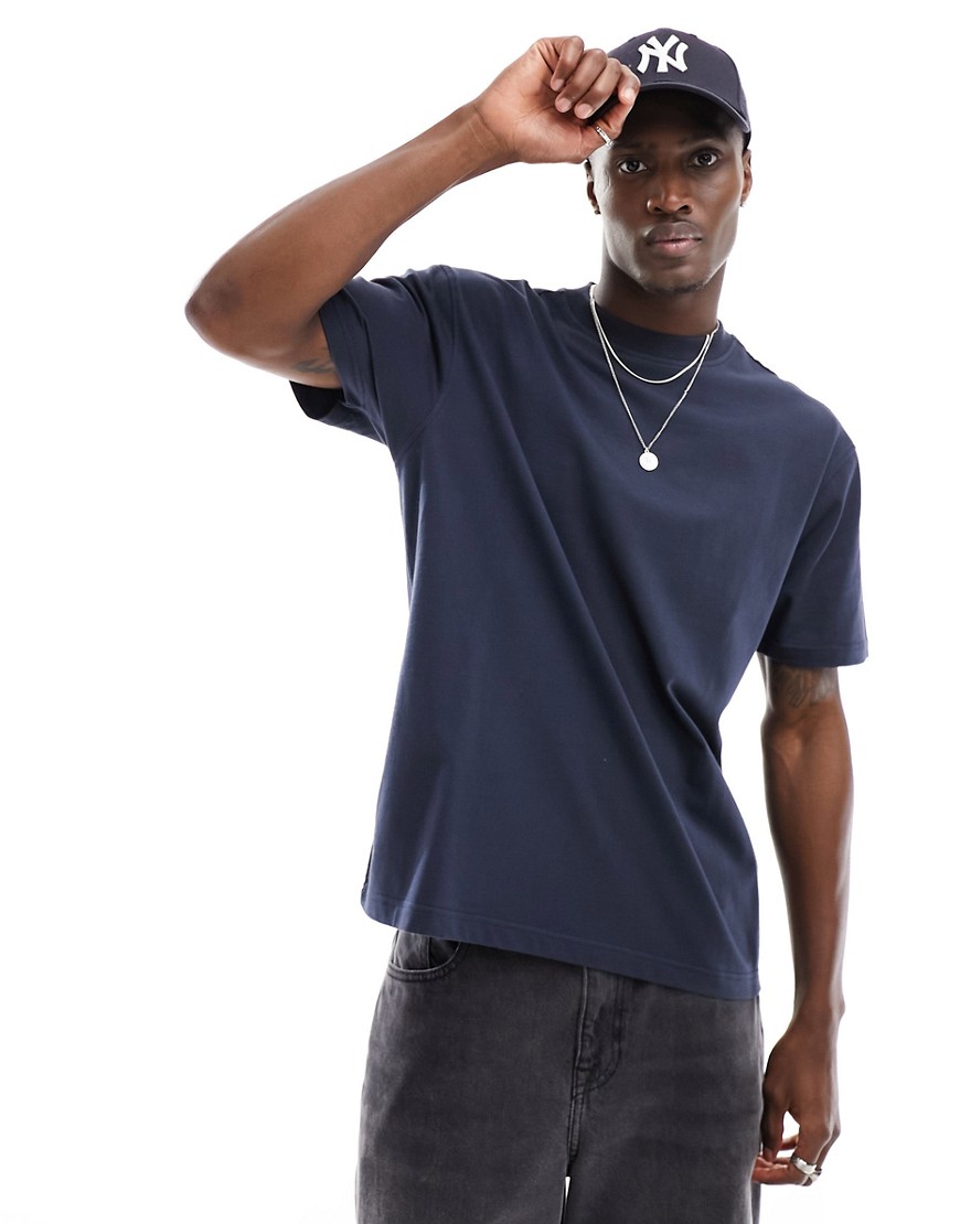 Another Influence heavyweight oversized t-shirt in navy