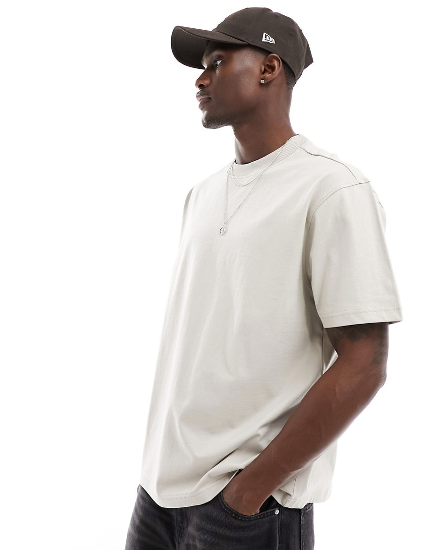 heavyweight oversized T-shirt in stone-Neutral
