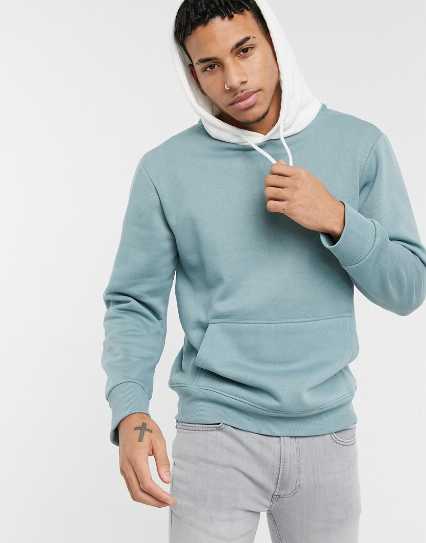 Another Influence hoodie co-ord in dusty teal-Blue