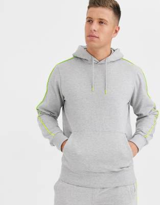 Another Influence hoodie with neon piping-Grey