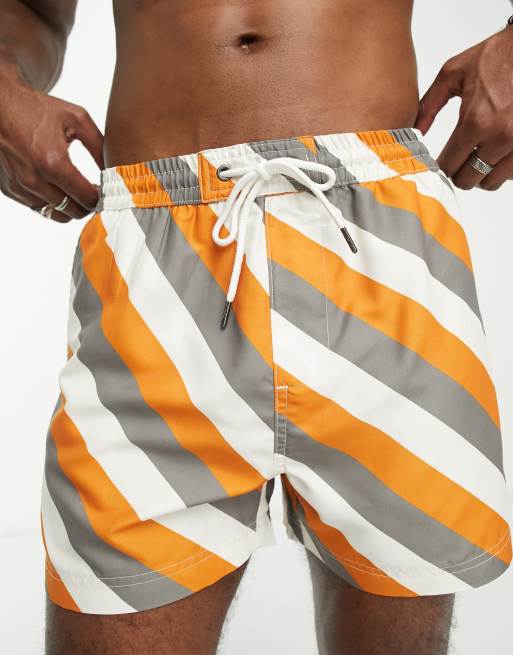 Another Influence - Hvide stribede badeshorts, 3 af 4