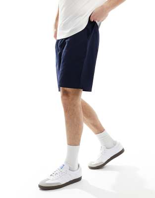 Another Influence Another Influence linen blend shorts in navy