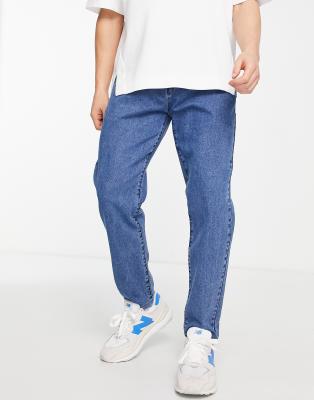 Another Influence Another Influence loose fit straight jeans in washed blue